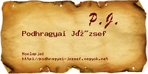 Podhragyai József névjegykártya